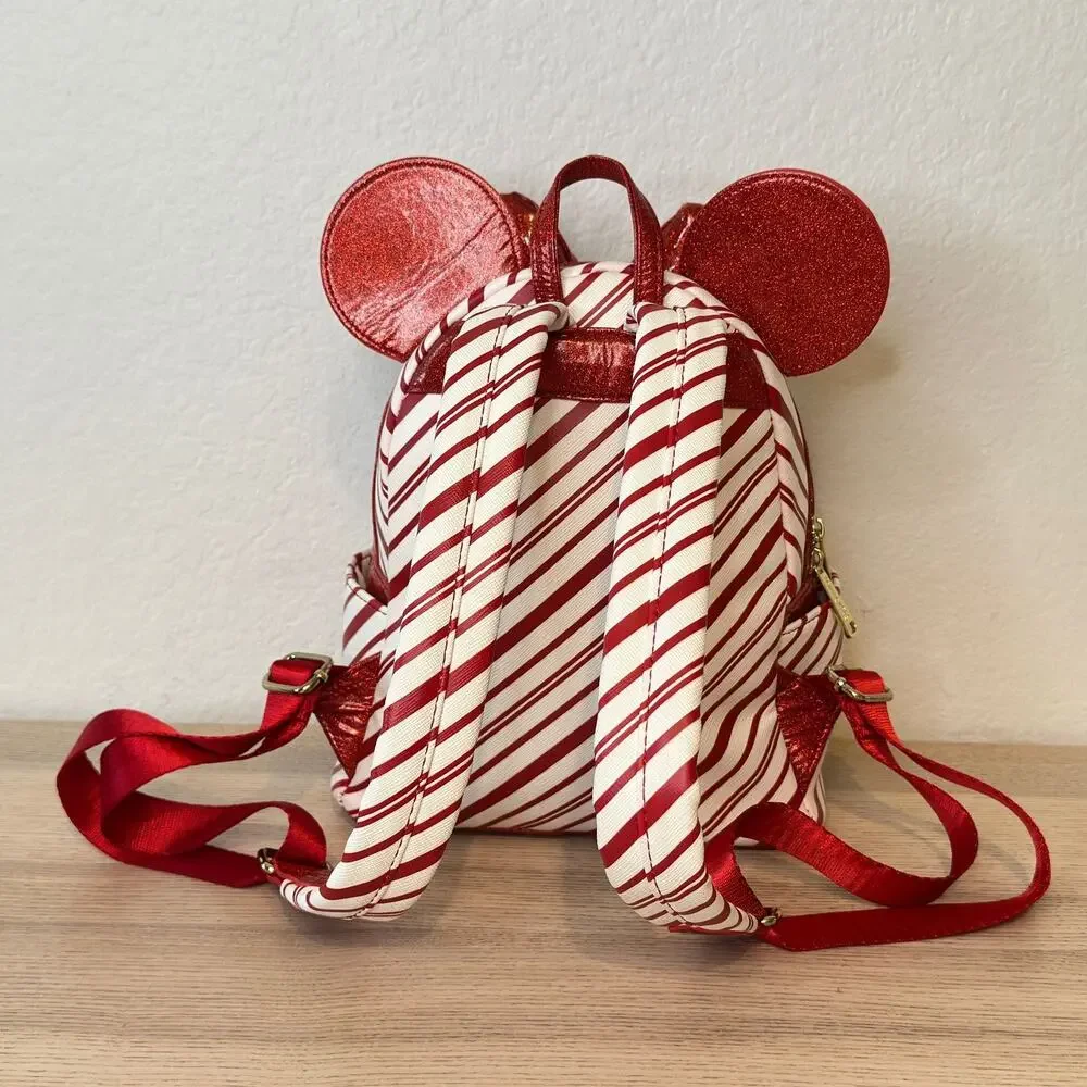 Loungefly Disney Parks Peppermint Mini Backpack Minnie Holiday Christmas Candy
